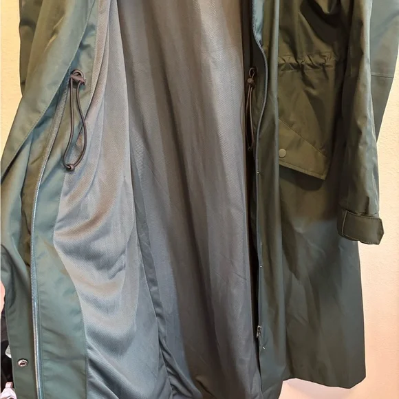 NWT Quince Green Weatherproof Rain Trench Coat - Picture 5 of 5